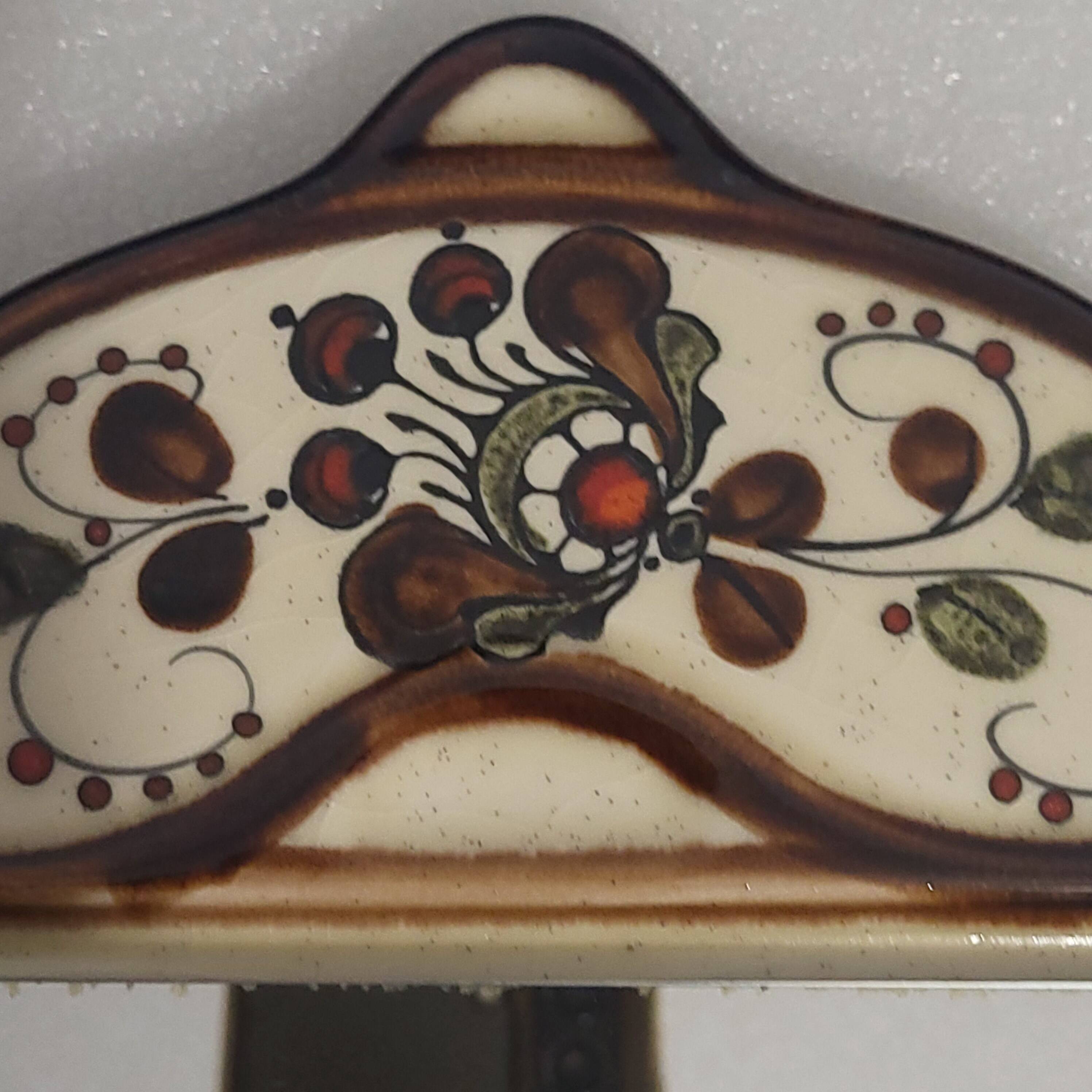 Majolika ceramic mirror, 1950-60