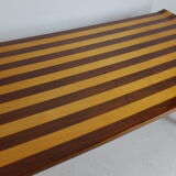 Table low Italian 1950, on the walnut and Sycamore