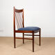 Series of 6 Danish chairs in Rio palissandre by Arne Vodder for Sibast 1960.