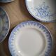 Set of 4 blue mismatched plates 2