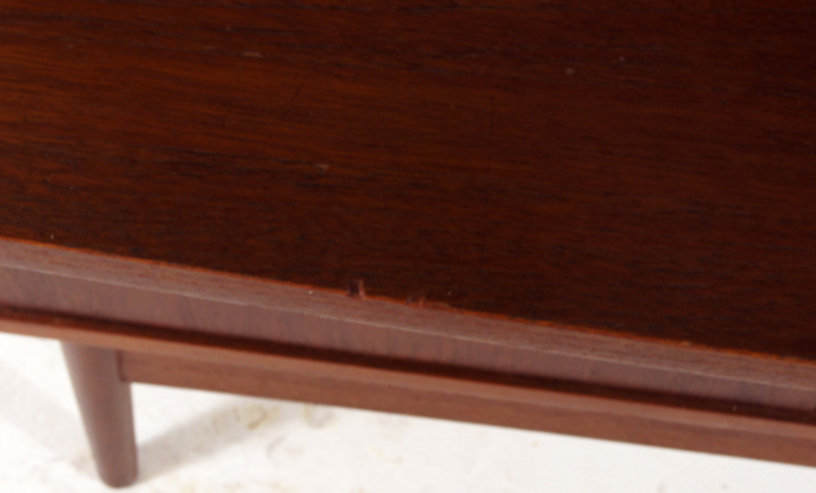 Vintage Danish retro office desk in 60s teak