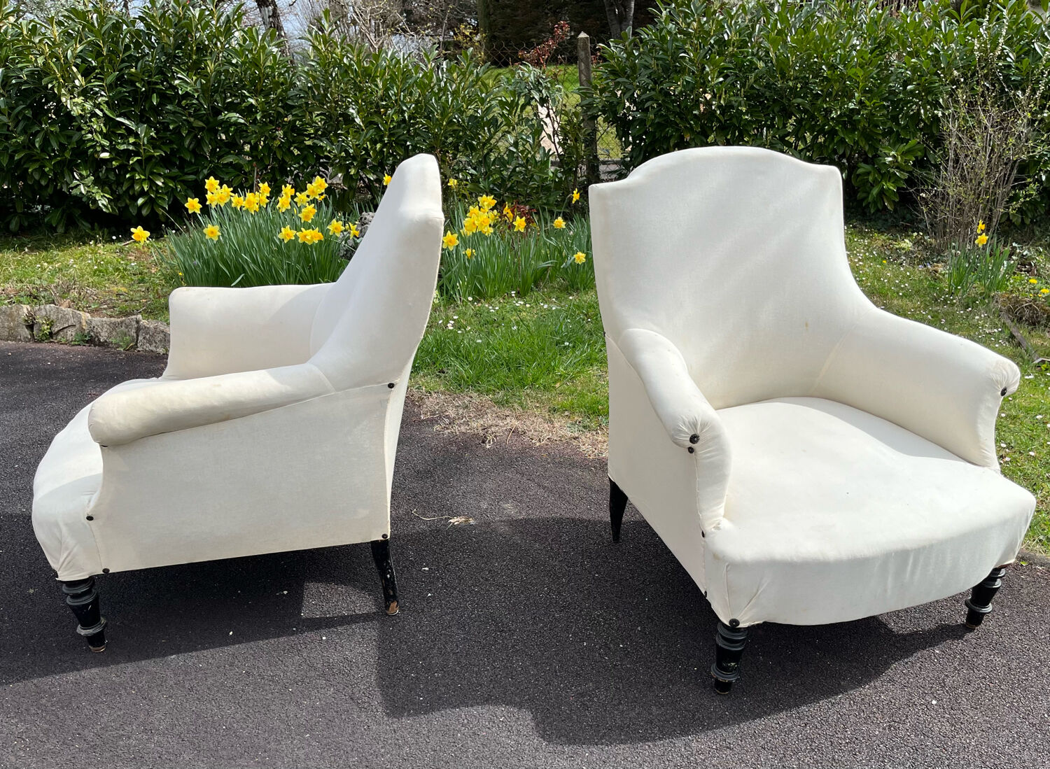 Paire de fauteuils anglais