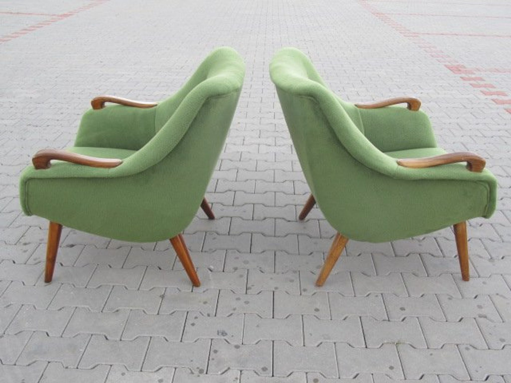 Sofa Orange organic Danish 50s/60s