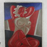 Tableau "Nude Cubist" HST signed Gleyse