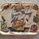 Fiberglass tray, old boat, vintage 1960s