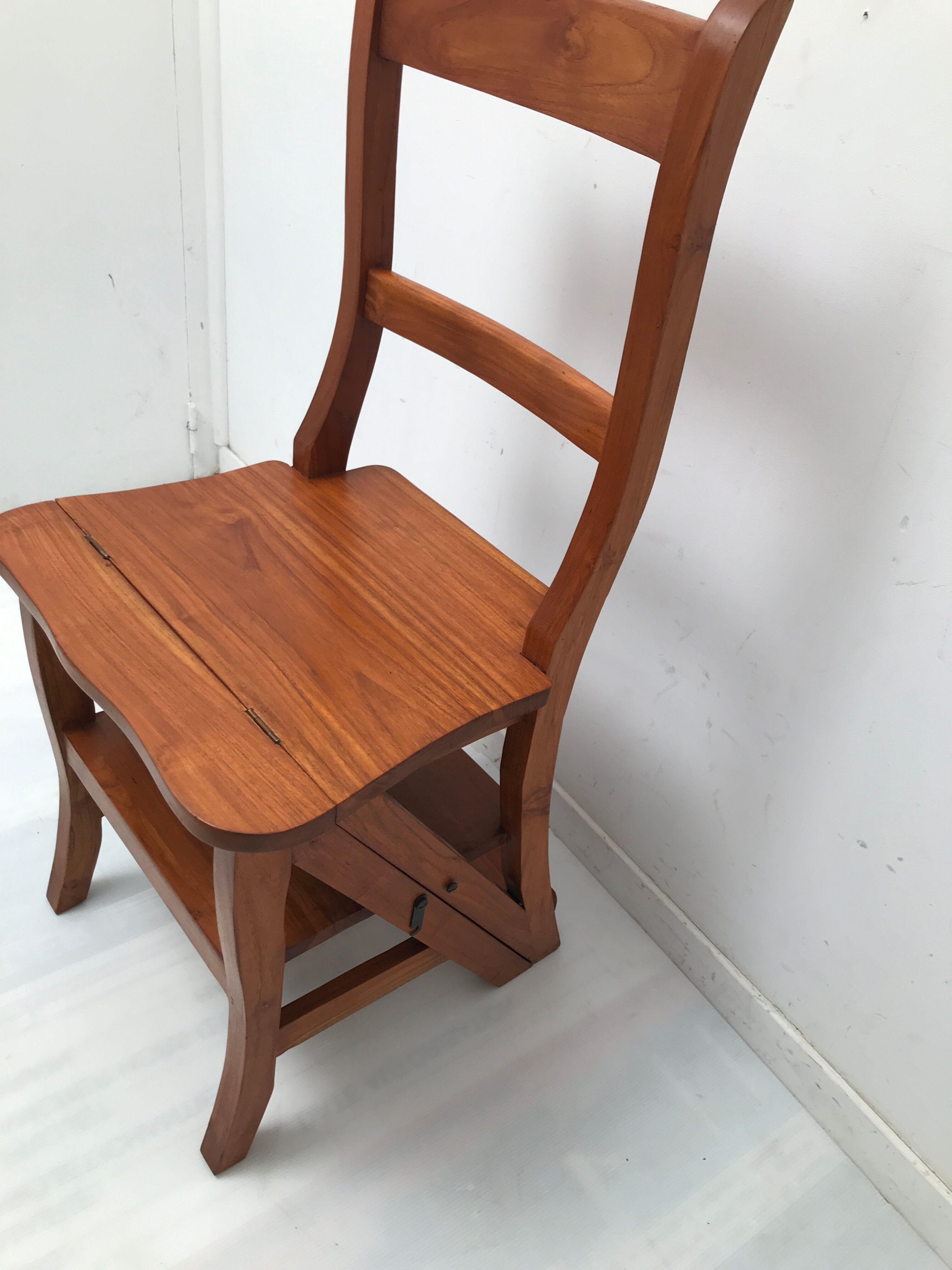 Vintage library stepladder chair