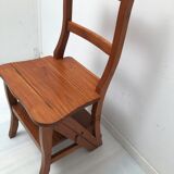 Vintage library stepladder chair
