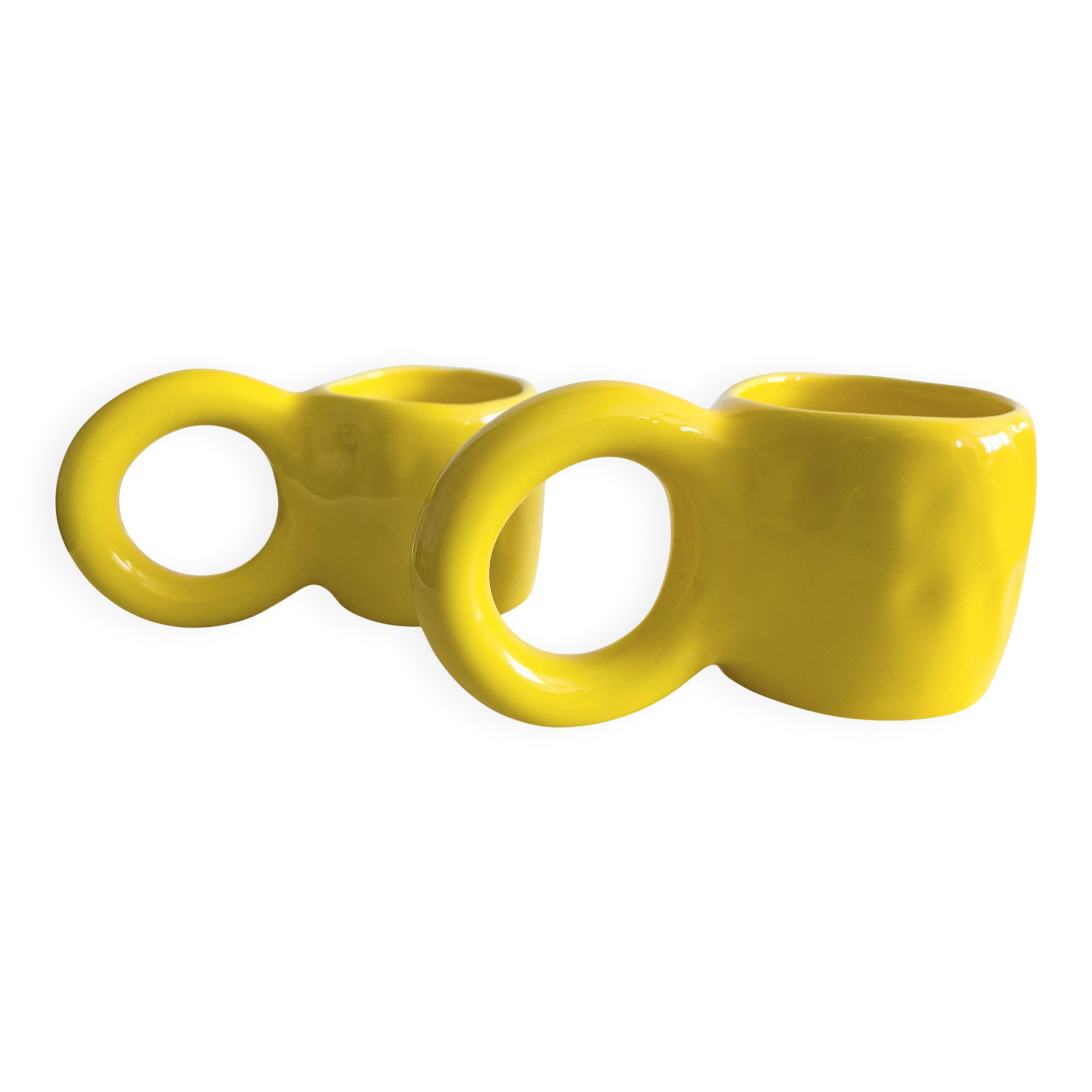 Pair of Donut cups by Petite Friture designed by Pia Chevalier
