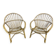 Paire de fauteuils rotin