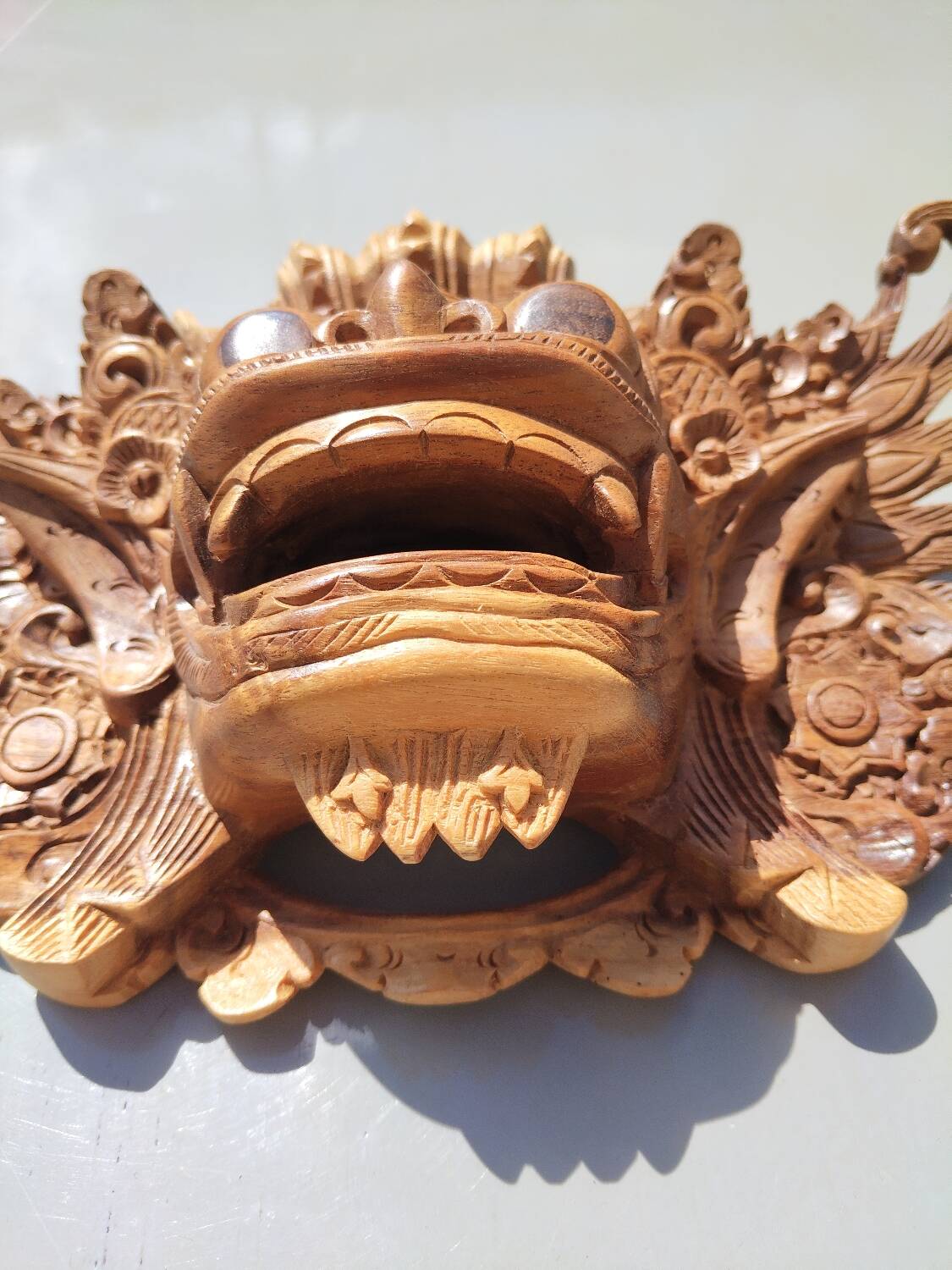 Balinese mask carved from solid wood – Barong spirit