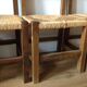 4 mulched wood country chairs