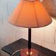 Vintage Wooden, Brass & Leather Table Lamp – 1970s