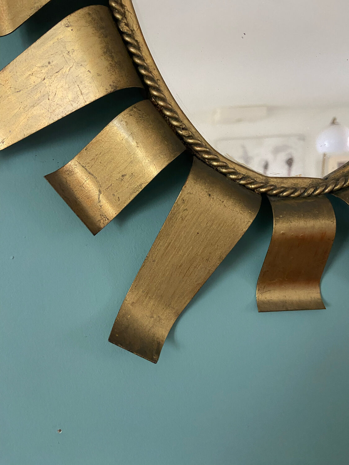 Vintage gilded metal mirror