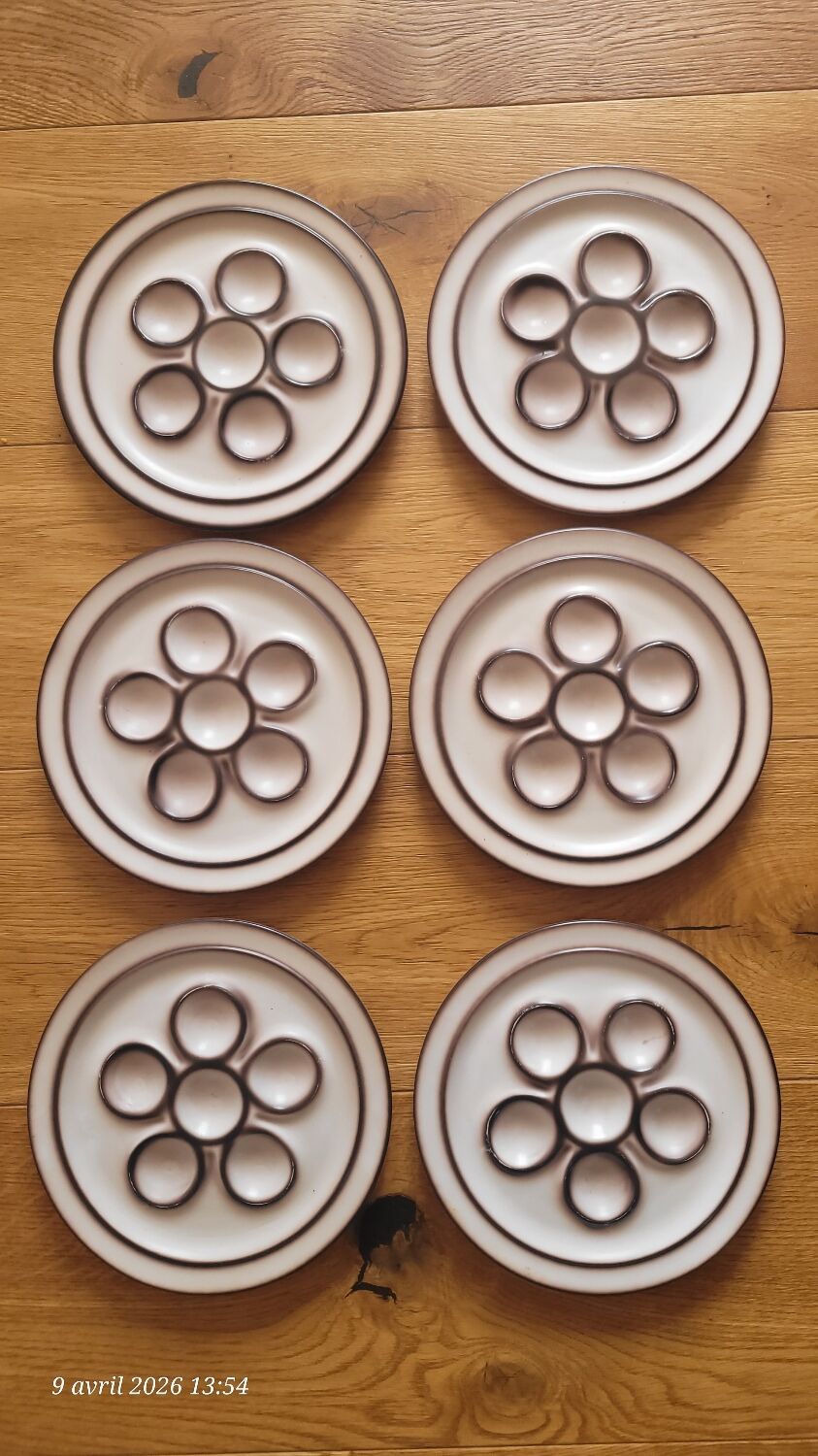 6 snail plates Thomas