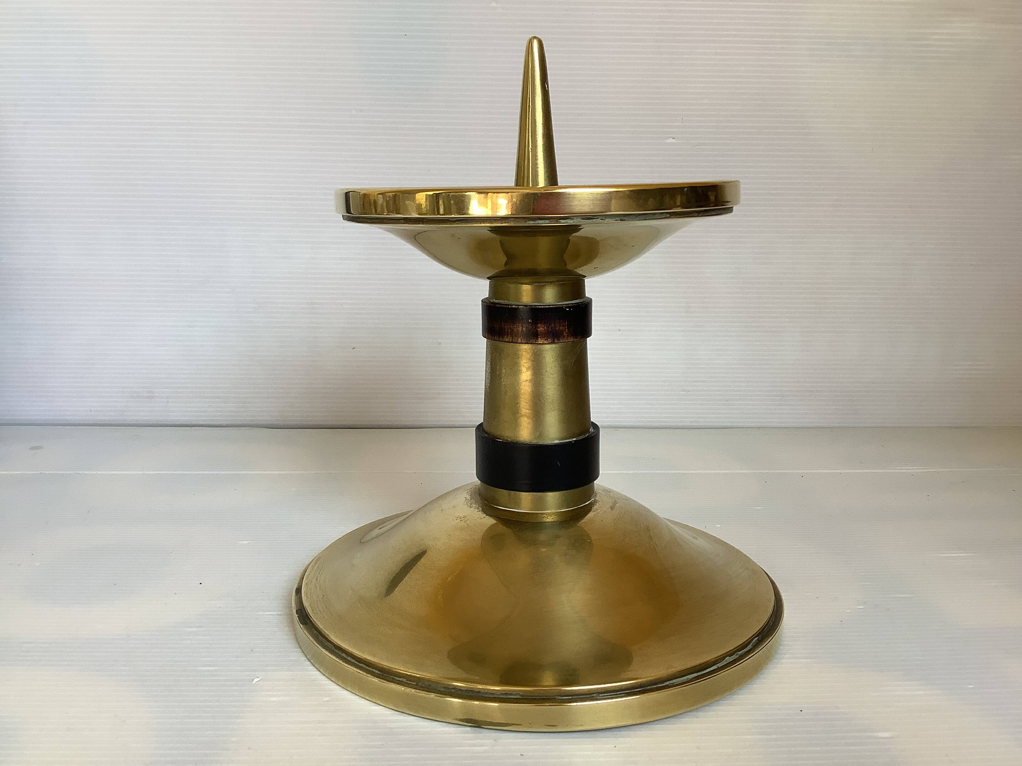 Large brass candle holder