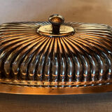 Vintage metal butter dish