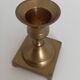 Vintage brass candle holder square base