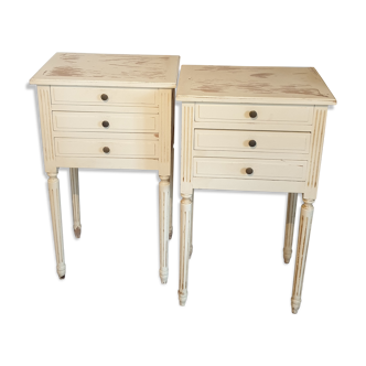 Pair of Louis XVI-style bedside tables