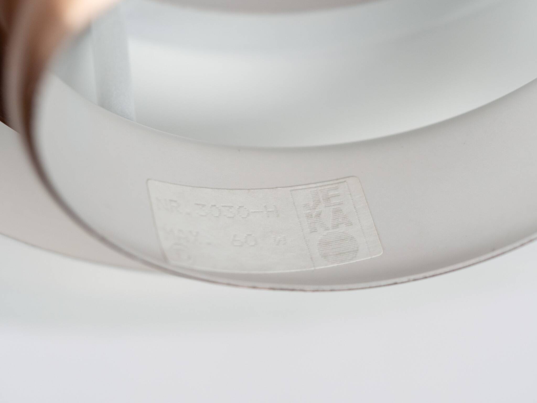 Danish vintage pendant lamp Verona by Kurt Wiborg, Jeka, 1980s