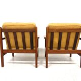 Set of 2 Scandinavian teak armchairs, Poul Volther, Gemla Möbler, Sweden, 1960