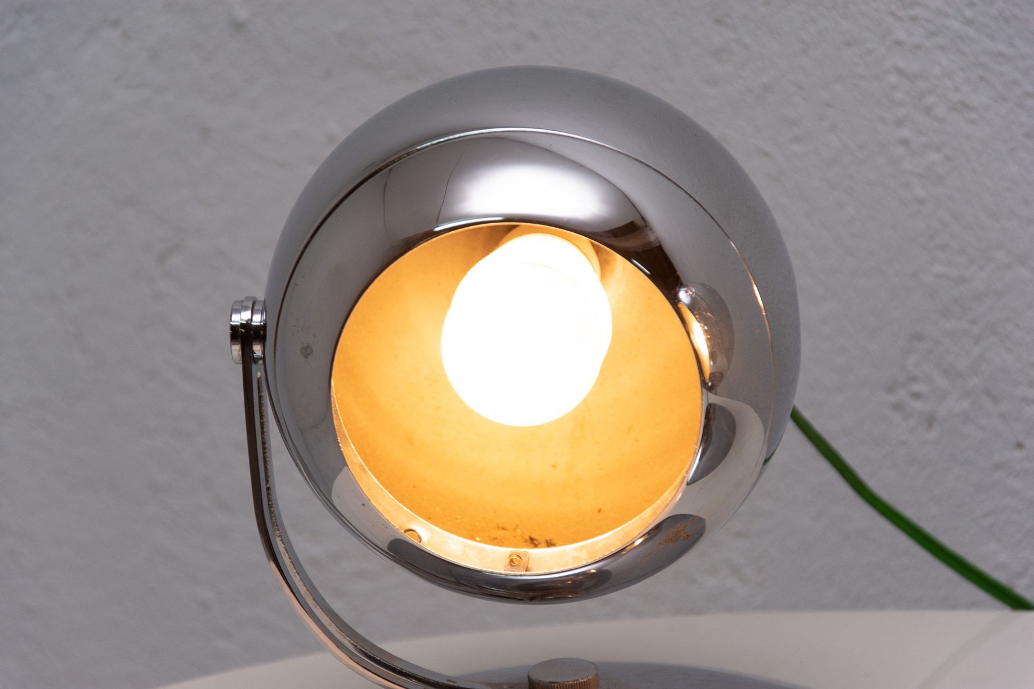 Pair of mid century space-age positioning desk lamps, 1960, Central Europe