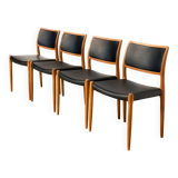 Set of four Niels Moller model 80 dining chairs