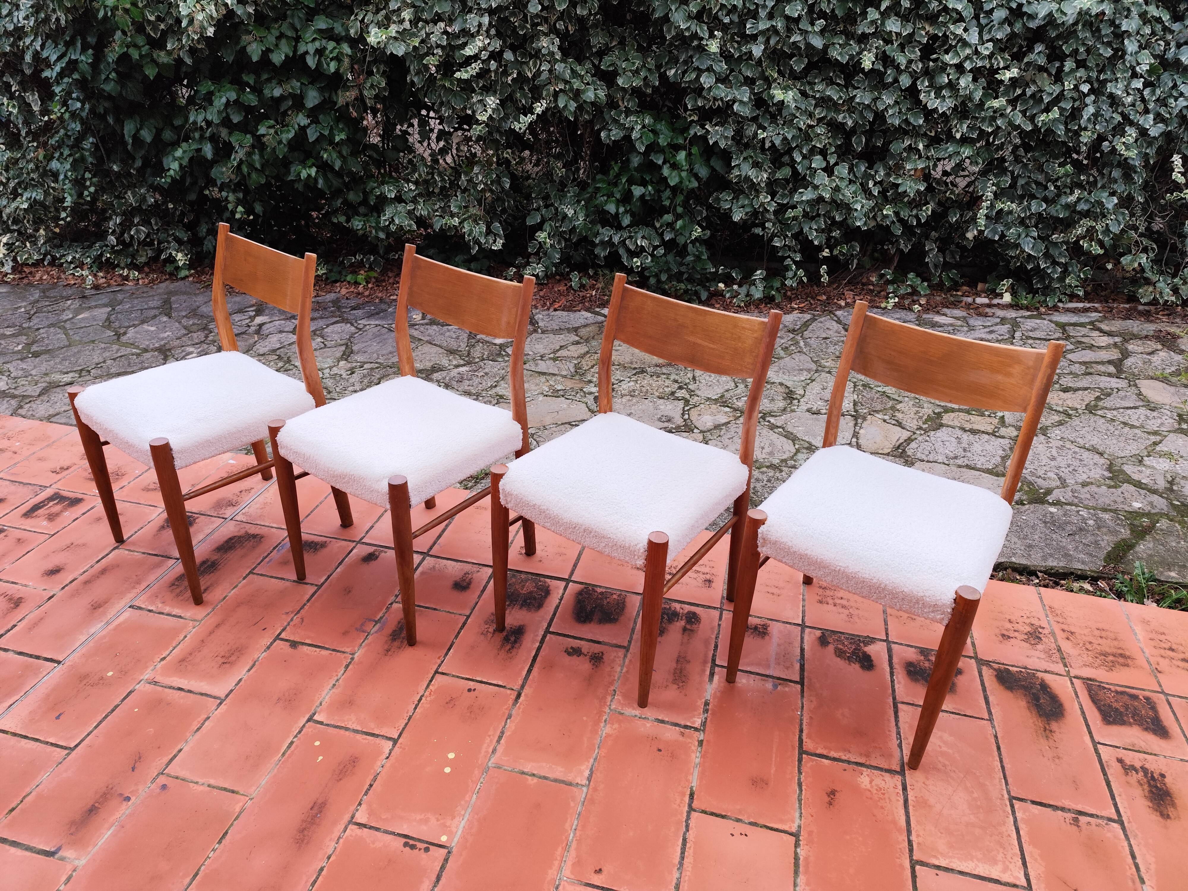 Fristho franeker set of 4 vintage scandinavian chairs from the 1960s