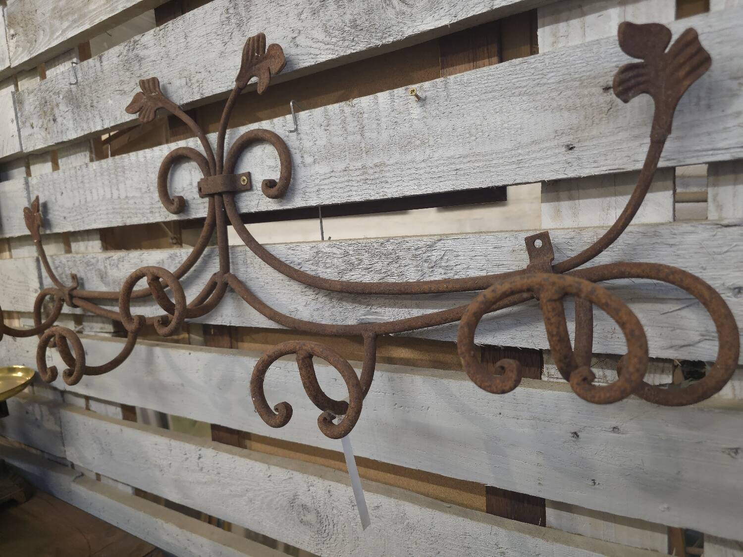 Wrought iron coat rack with 5 hooks