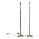 Pair of Leather and Brass Mid-Century Einar Bäckström Floor Lamps