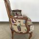 Pair of LOUIS XV-style moulded wooden shepherdesses and fabric