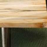 Art Deco console in onyx and steel