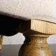 English style armchair in oak and cotton linen fabric