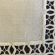 Embroidered white linen tablecloth, square