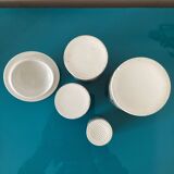 Flowered ceramic pots