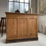 Early 20th century oak trade counter