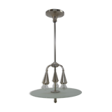 Art Deco Nickel-plated Chandelier, 1920s