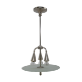 Art Deco Nickel-plated Chandelier, 1920s
