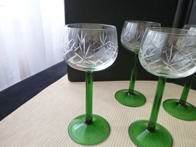 Set de 6 verres à vin d'Alsace en cristallin