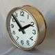Gilded wall clock Brillié gold industrial pendulum station factory workshop 1960 26 cm