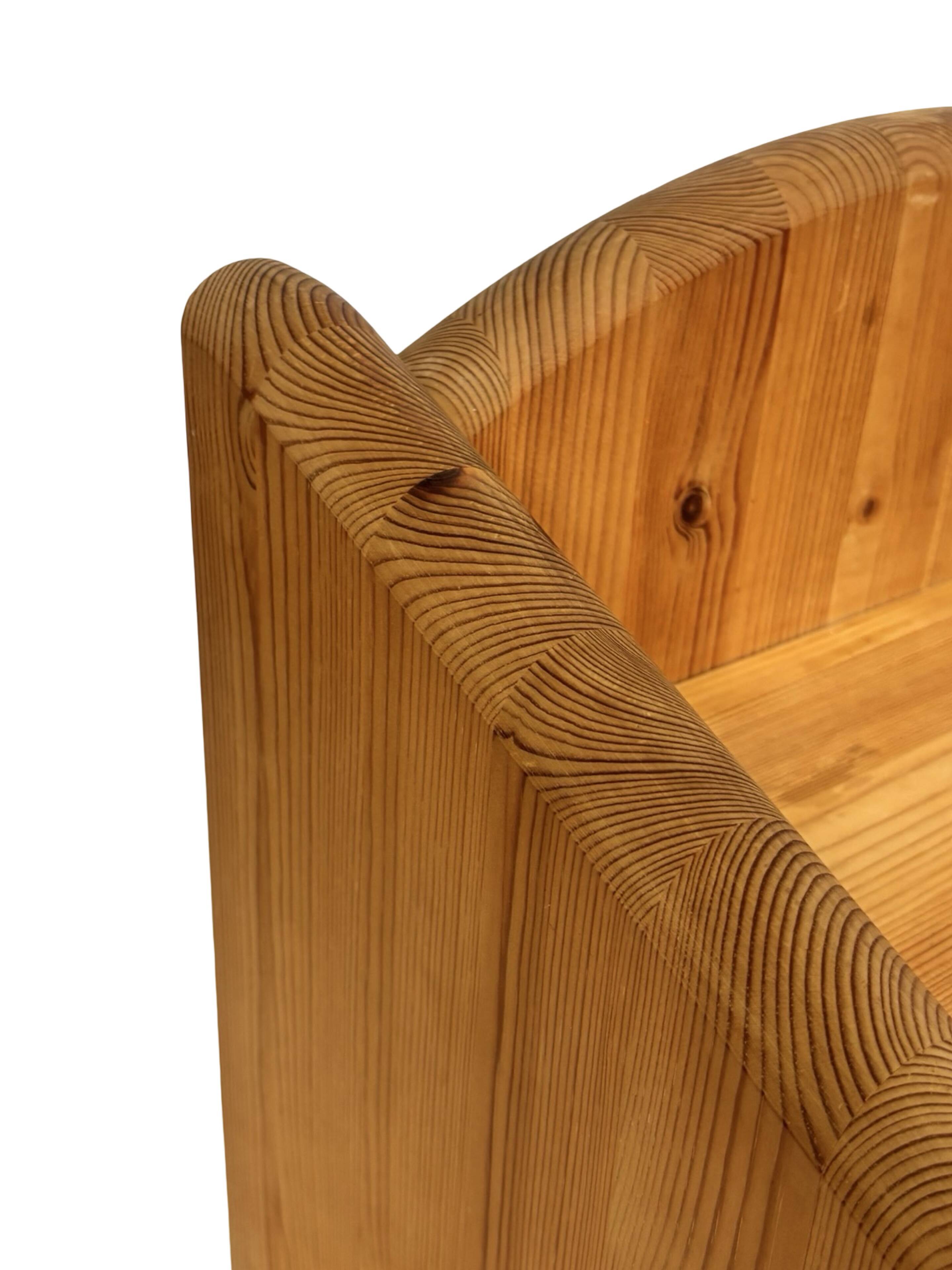 Vintage set of two pine wood bedside tables