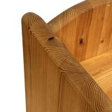 Vintage set of two pine wood bedside tables