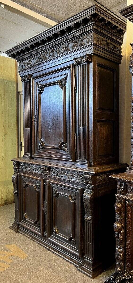 Important Renaissance Style Walnut Cabinet