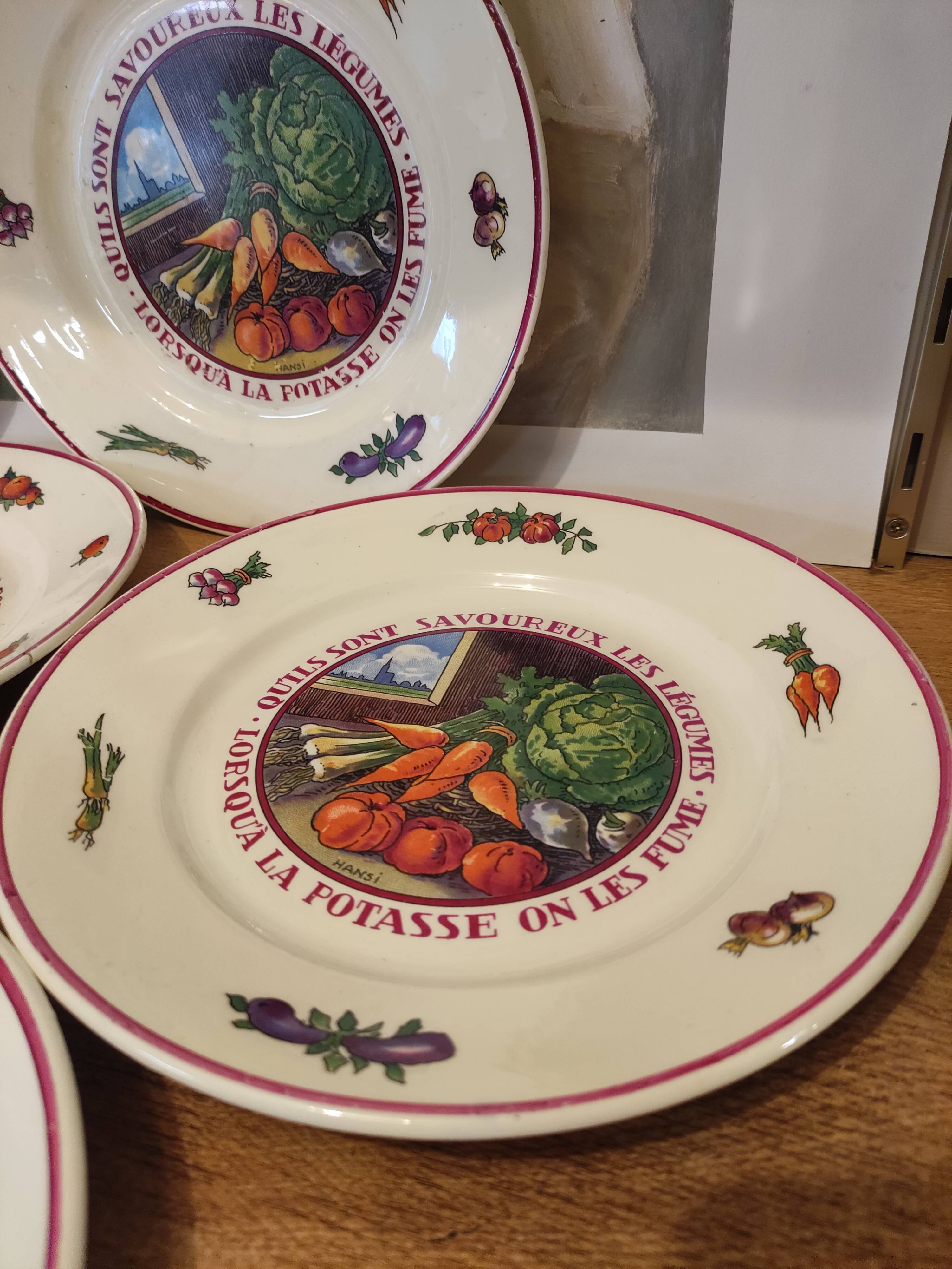 Lunéville 7 flat plates Potash by Hansi