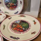 Lunéville 7 assiettes plates La potasse par Hansi