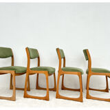 Set of 4 Self sled chairs