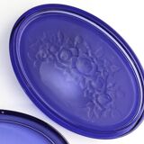 Blue glass Val-Saint-Lambert Vide-Poche, Belgium ca. 1900