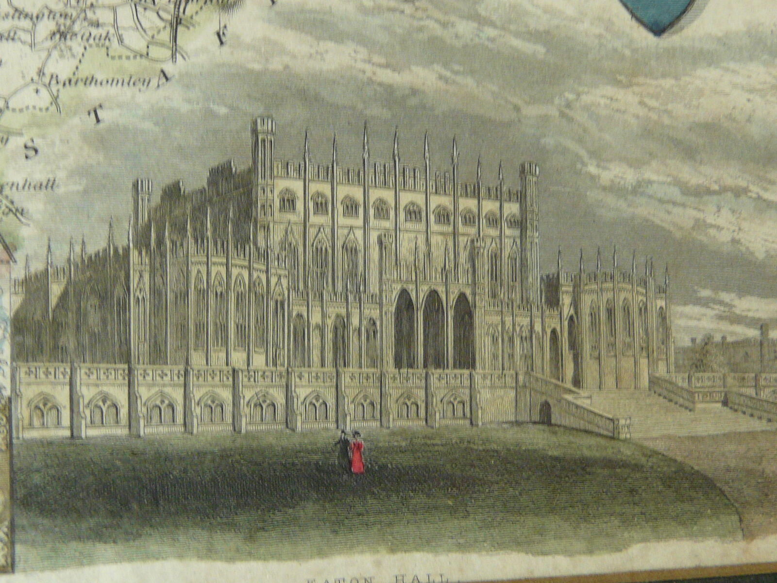 Old English engraving County Cheshire