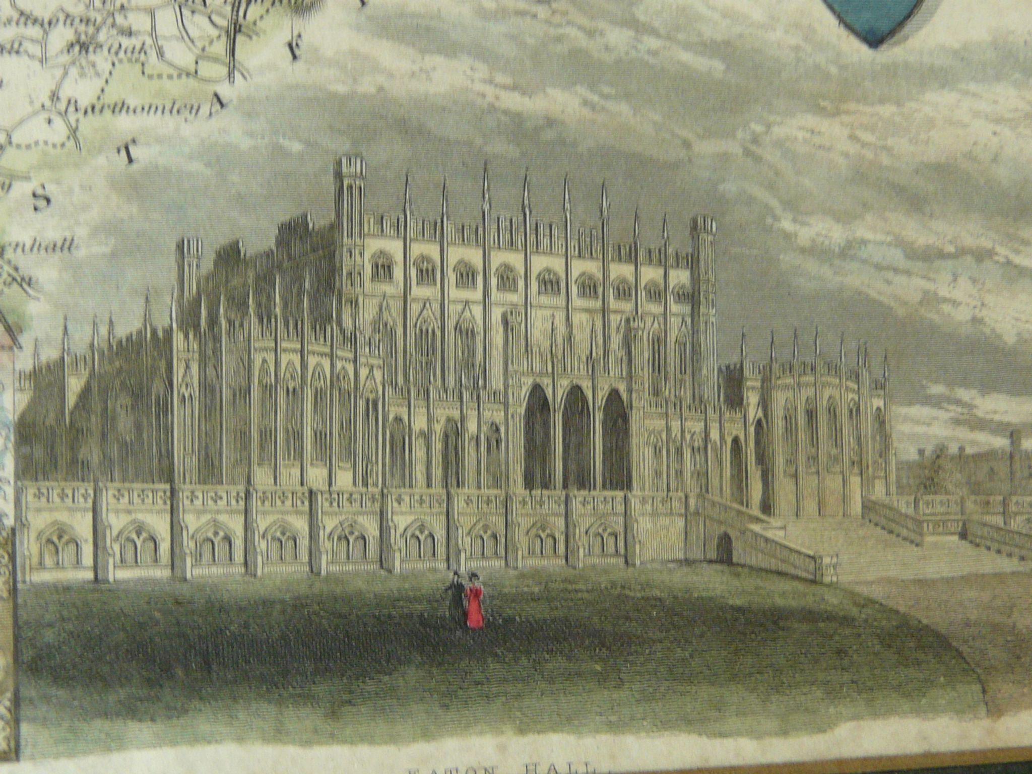 Old English engraving County Cheshire