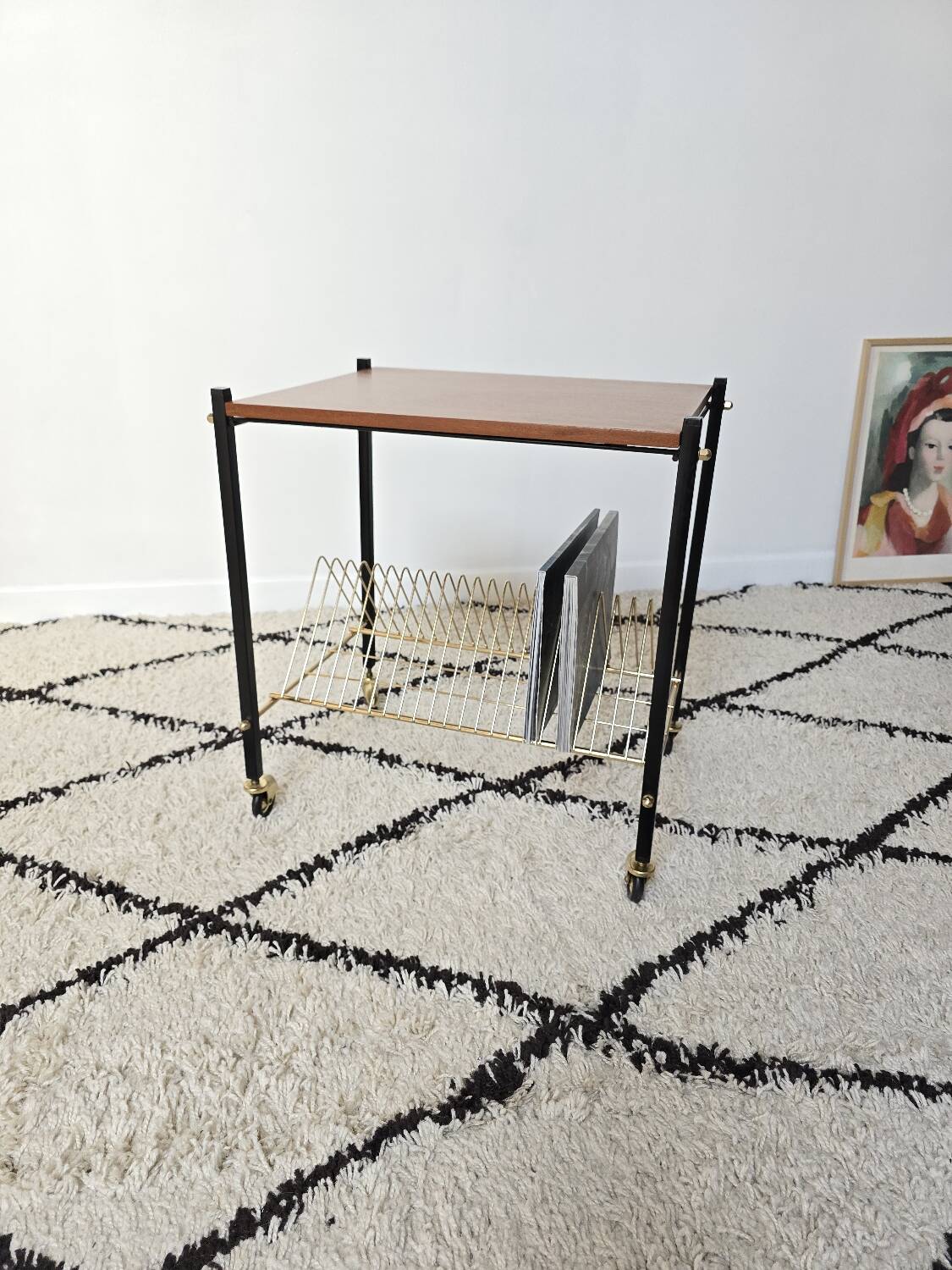 60s vinyl record trolley