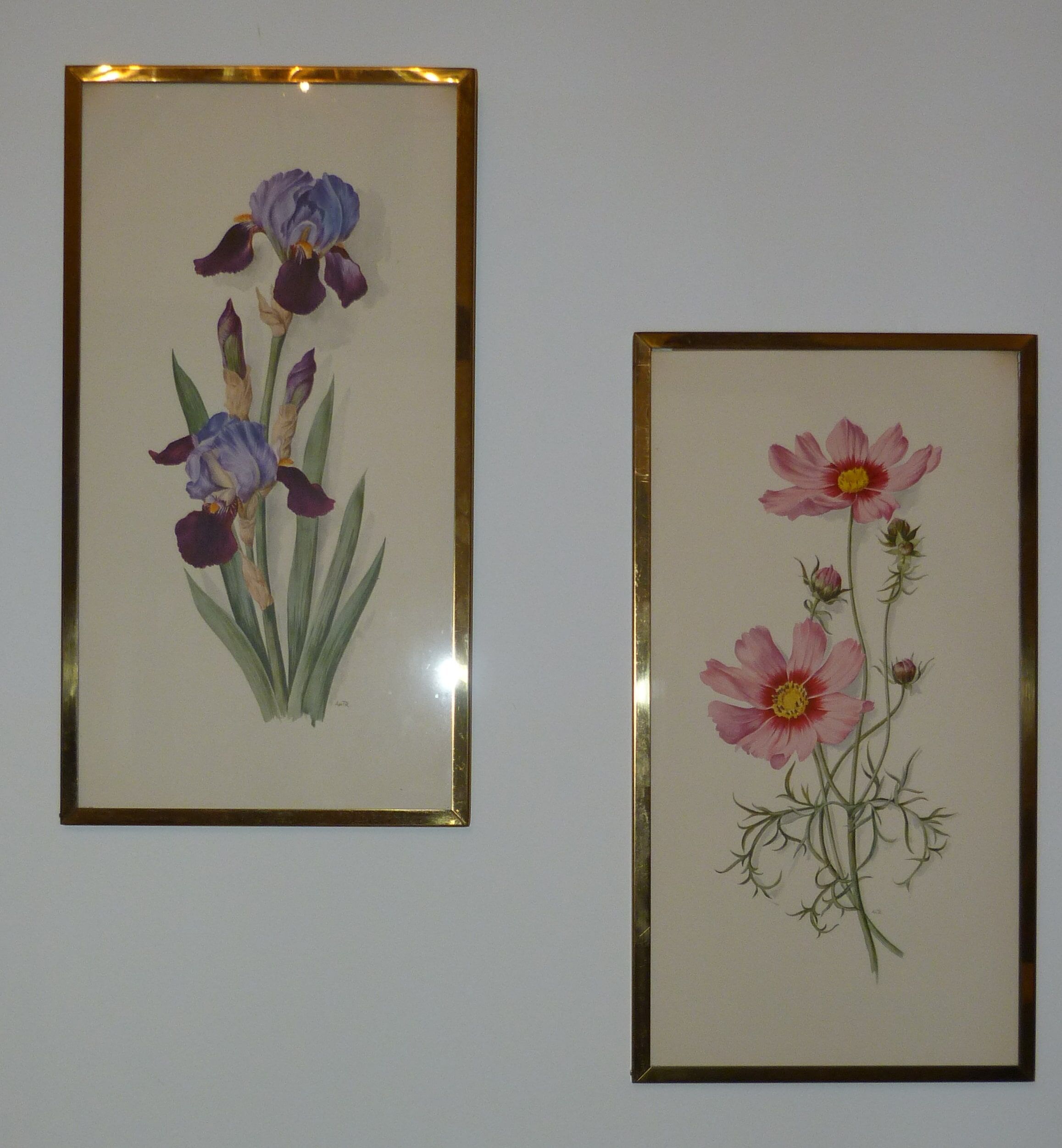 Pair of floral lithographs